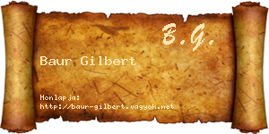 Baur Gilbert névjegykártya